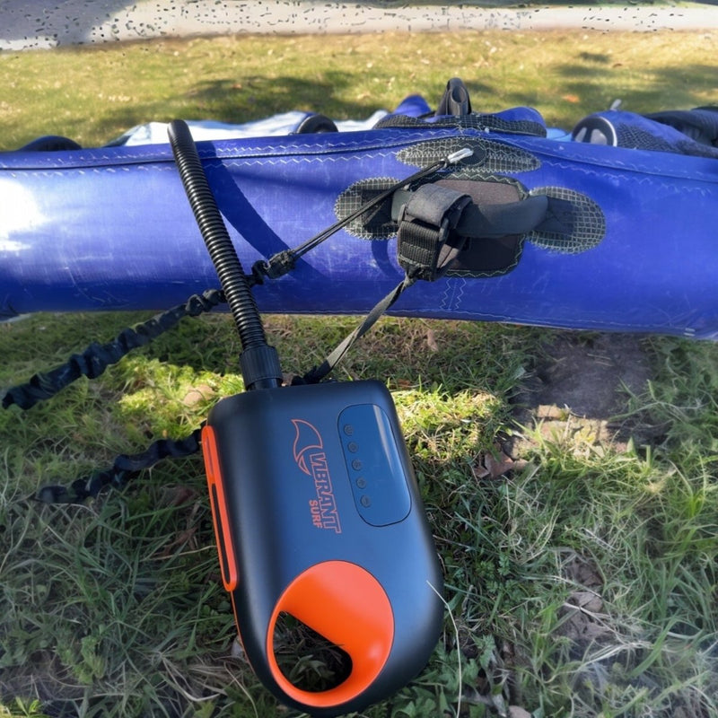 Oppladbar SUP pumpe med powerbank og lys. - SeaBreeze