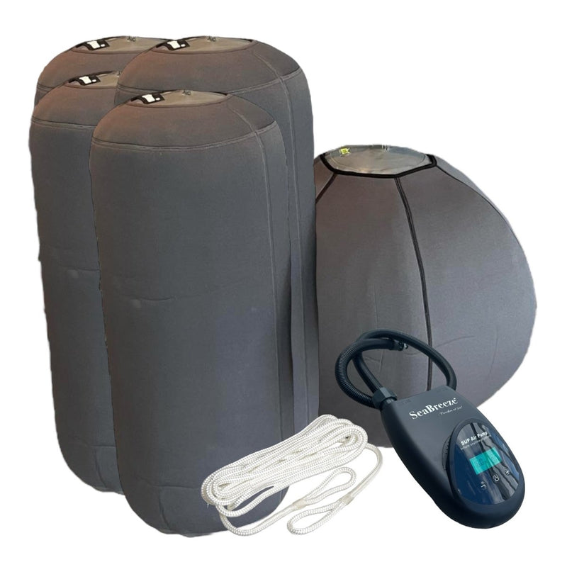 Fenderpakke 4+1, oppladbar pumpe, trekk og liner inkludert. - SeaBreeze
